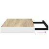 vidaXL Floating Wall Shelf Oak and White 40x23x3.8 cm MDF