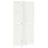 vidaXL Room Divider&nbsp;3 Panels White Solid Wood Paulownia