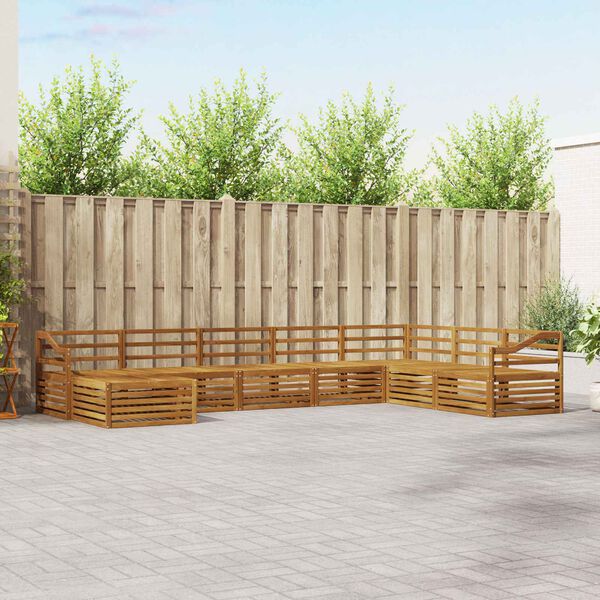 vidaXL Sofa Sets 8 pcs Natural Solid Acacia Wood