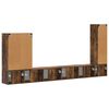 vidaXL TV Wall Cabinet Set Wall-mounted 6 pcs Smoked Oak