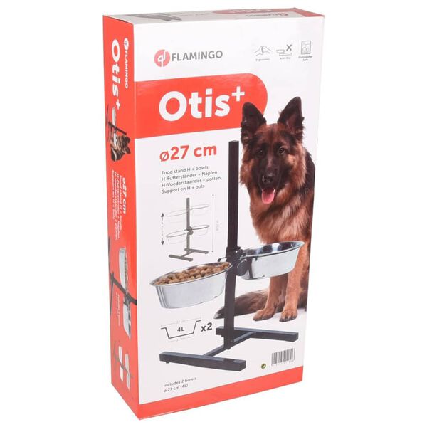 FLAMINGO H-Stand with 2 Bowls Otis 4 L 27 cm