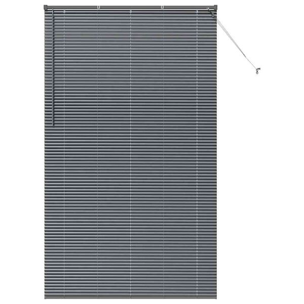 vidaXL Venetian Blinds Manual Dark Grey 220 x 130 cm Aluminium