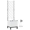 vidaXL Garden Planter with Irrigation&Wheels White 40 x 40 x 148 cm PP