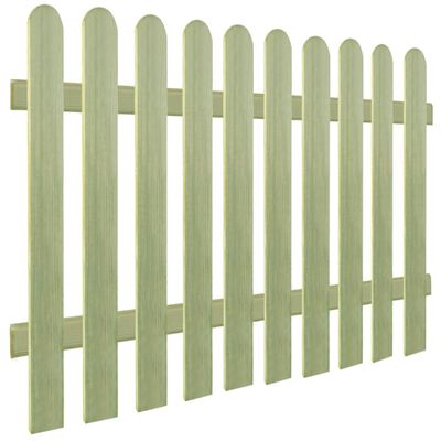 vidaXL Picket Fence Impregnated Pinewood 170x120 cm 6/9 cm