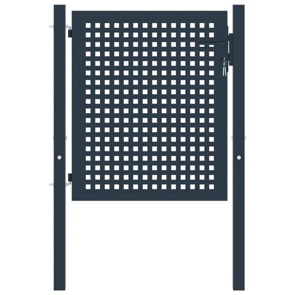 vidaXL Fence Gate Anthracite 102x75 cm Steel