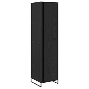vidaXL Warderobe 2 pcs Black Oak 50 x 50 x 200 cm Engineered Wood