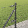 vidaXL Fence Post Grey 25 x 0.5 m (36 mm mesh) Steel
