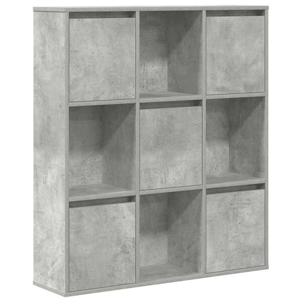 vidaXL Bookcase Concrete Grey 89x24x101.5 cm Engineered Wood