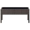 vidaXL Garden Table Brown 75x40x37 cm Poly Rattan