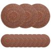 vidaXL Seagrass Placemets 12 pcs Brown &Oslash; 30 cm 100% Seagrass