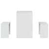 vidaXL 3 Piece Dining Table and Bench set High Gloss White Engineered Wood