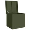 vidaXL Outdoor Storage Box Olive Green 55 x 50.5 x 50 cm Steel