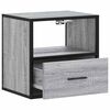 vidaXL Wall-mounted Bedside Cabinet Grey Sonoma 40x31x39.5 cm