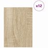 vidaXL Decor Panels 12 pcs Sonoma Oak 30 x 42 x 0.27 cm