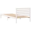 vidaXL Bed Frame with Headboard White 90 x 210 cm Solid Pine Wood