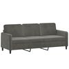 vidaXL 4 Piece Sofa Set with Throw Pillows&Cushions Dark Grey Velvet