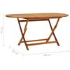 vidaXL Garden Table 160x85x75 cm Solid Acacia Wood