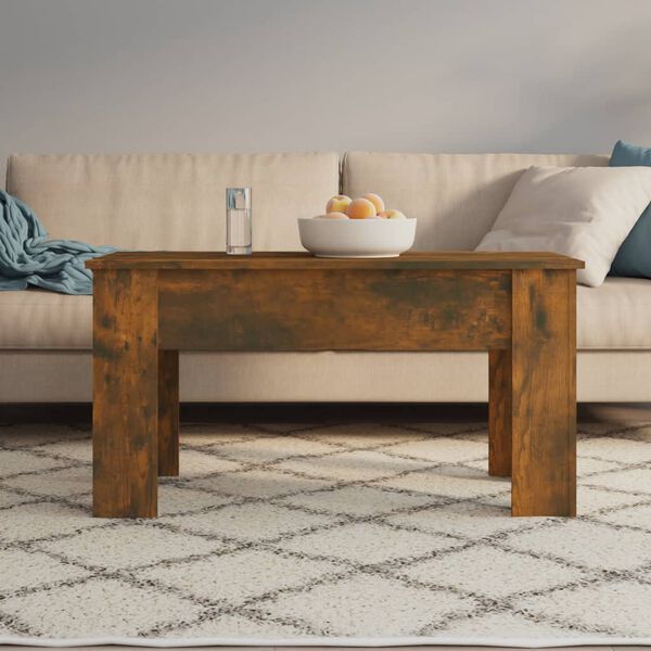 vidaXL Coffee Table Smoked Oak 101x49x52 cm Engineered Wood