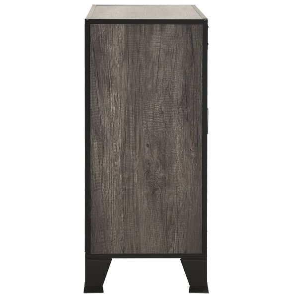 vidaXL Storage Cabinet Grey 72x36x82 cm Metal and MDF