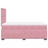 vidaXL Box Spring Bed with Mattress Pink 120x200 cm Velvet