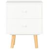 vidaXL Bedside Cabinets 2 pcs White 40x30x50 cm Solid Pinewood