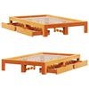 vidaXL Bed Frame without Mattress Wax Brown 120x200 cm Solid Wood Pine