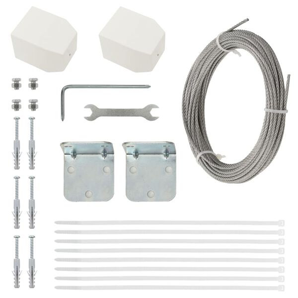 vidaXL Balcony Screen Red 80x240 cm Oxford Fabric