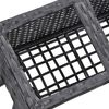 vidaXL Garden Raised Bed with Legs and 5 Pots 118x25x50 cm Poly Rattan Black