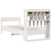 vidaXL Bookcase Bed without Mattress White 90x190 cm Single Solid Wood Pine