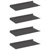 vidaXL Floating Shelf Wall-mounted 4 pcs Black 40 x 18 x 2.5 cm Steel