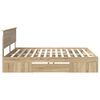 vidaXL Bed Frame Sonoma Oak 200 x 200 cm Engineered Wood