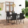 vidaXL 5 Piece Garden Dining Set Black