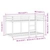 vidaXL Bunk Bed without Mattress Pink 75x190 cm Small Single Solid Wood Pine