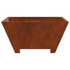 vidaXL Fire Pit Brown 80 x 80 x 40 cm Weathering Steel