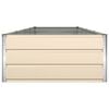 vidaXL Planter Ivory 385 x 100 x 45 cm Galvanised Steel