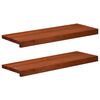 vidaXL Stair Treads 2 pcs 70 x 25 x 2 cm Brown Solid Beech Wood