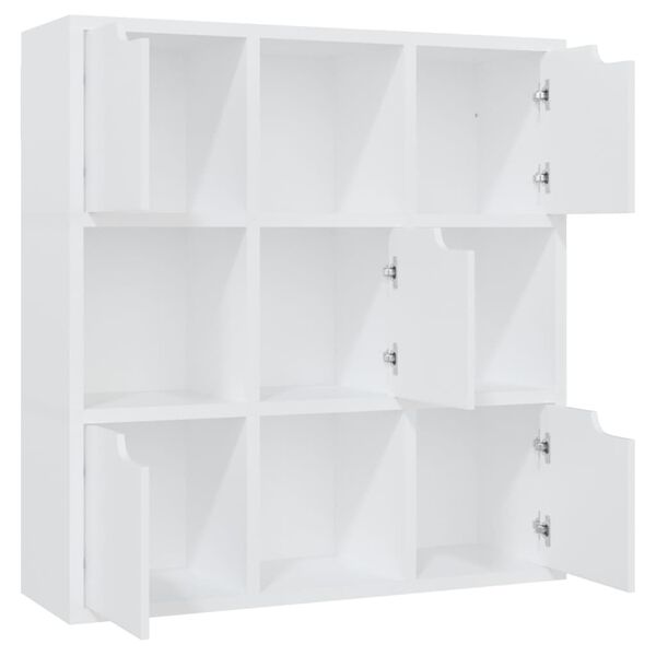 vidaXL Bookshelf White 88.5x27.5x88 cm Engineered Wood