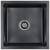 vidaXL Handmade Kitchen Sink Black Stainless Steel