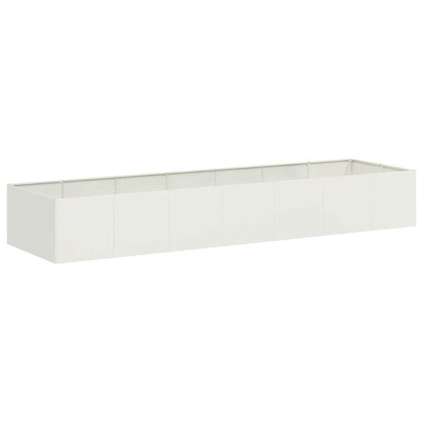 vidaXL Planter White 280x80x40 cm Steel