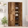vidaXL Highboard Old Wood 80 x 35 x 180 cm Engineered wood