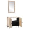 vidaXL Bathroom Furniture Set with Shelf 2 pcs White Engineered Wood