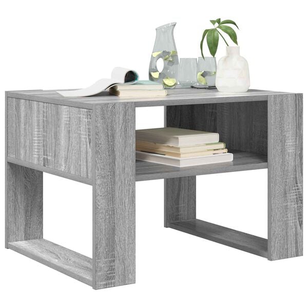 vidaXL Coffee Table Grey Sonoma 66 x 53 x 45 cm Engineered Wood