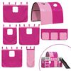 vidaXL Bunk Bed without Mattress with Slide and Curtains Pink 80x200 cm