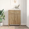 vidaXL Sideboard Artisan oak 34 x 69.5 x 89 cm Engineered wood