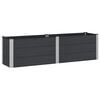 vidaXL Garden Raised Bed Black 200 x 50 x 54 cm alu.