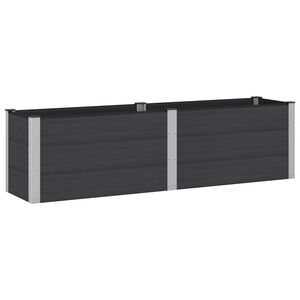 vidaXL Garden Raised Bed Black 200 x 50 x 54 cm