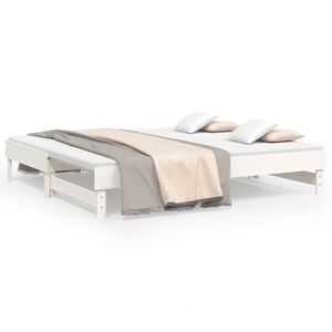 vidaXL Pull-out Day Bed without Mattress White 2x(75x190) cm