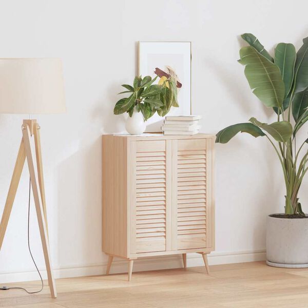 vidaXL Cabinet Doors Louvred Design 2 pcs 69x29.5 cm Solid Wood Pine