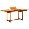 vidaXL Garden Table | Solid acacia wood | Medium | Extendable | Garden Table