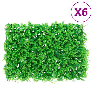 vidaXL Artificial Fern Leaf Fence 6 pcs Green 40x60 cm